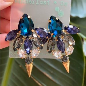 ✨💙 wanderlust & co statement gemstone earrings